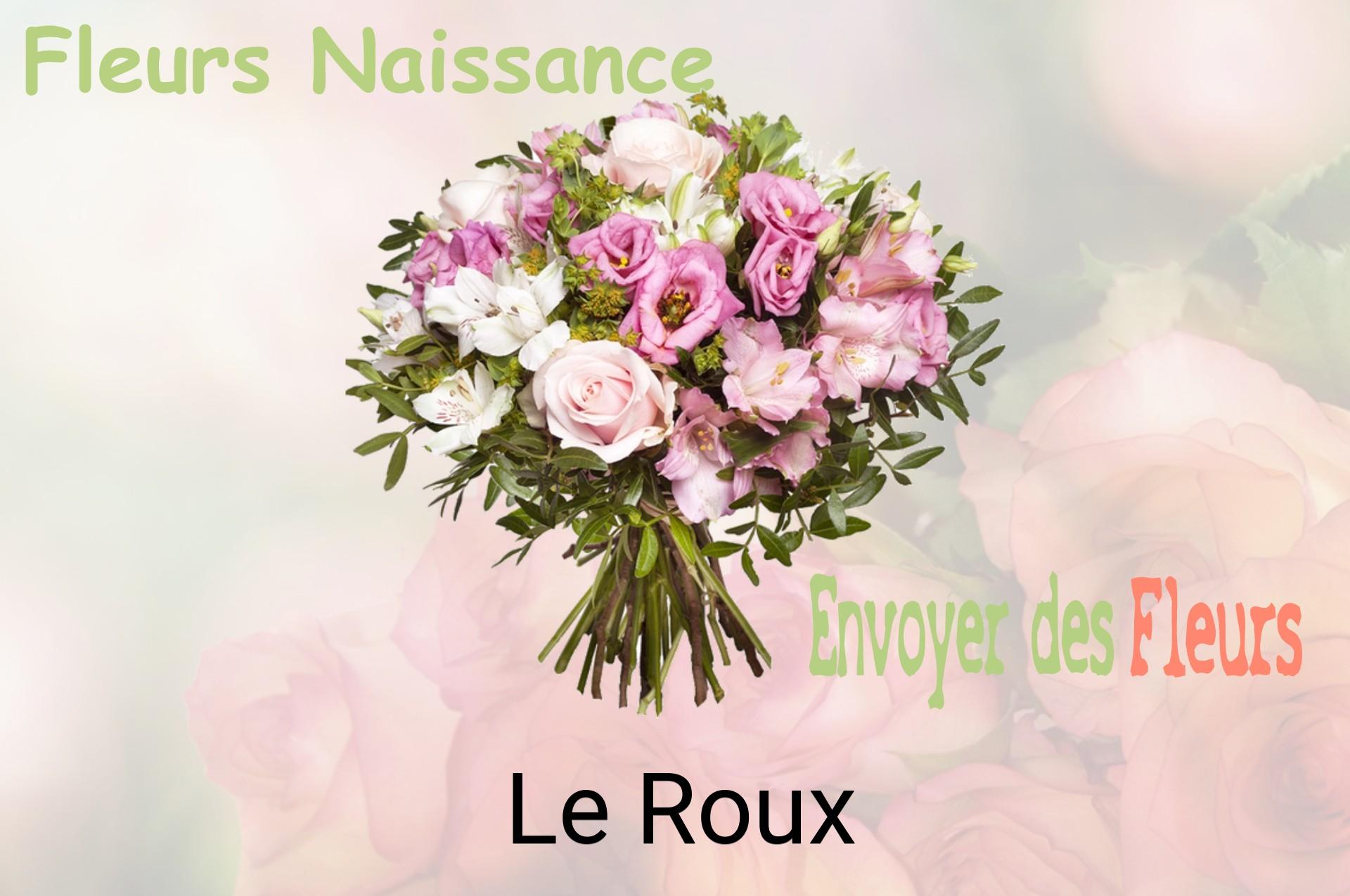 Bouquet de fleurs de naissance livré à Le Roux