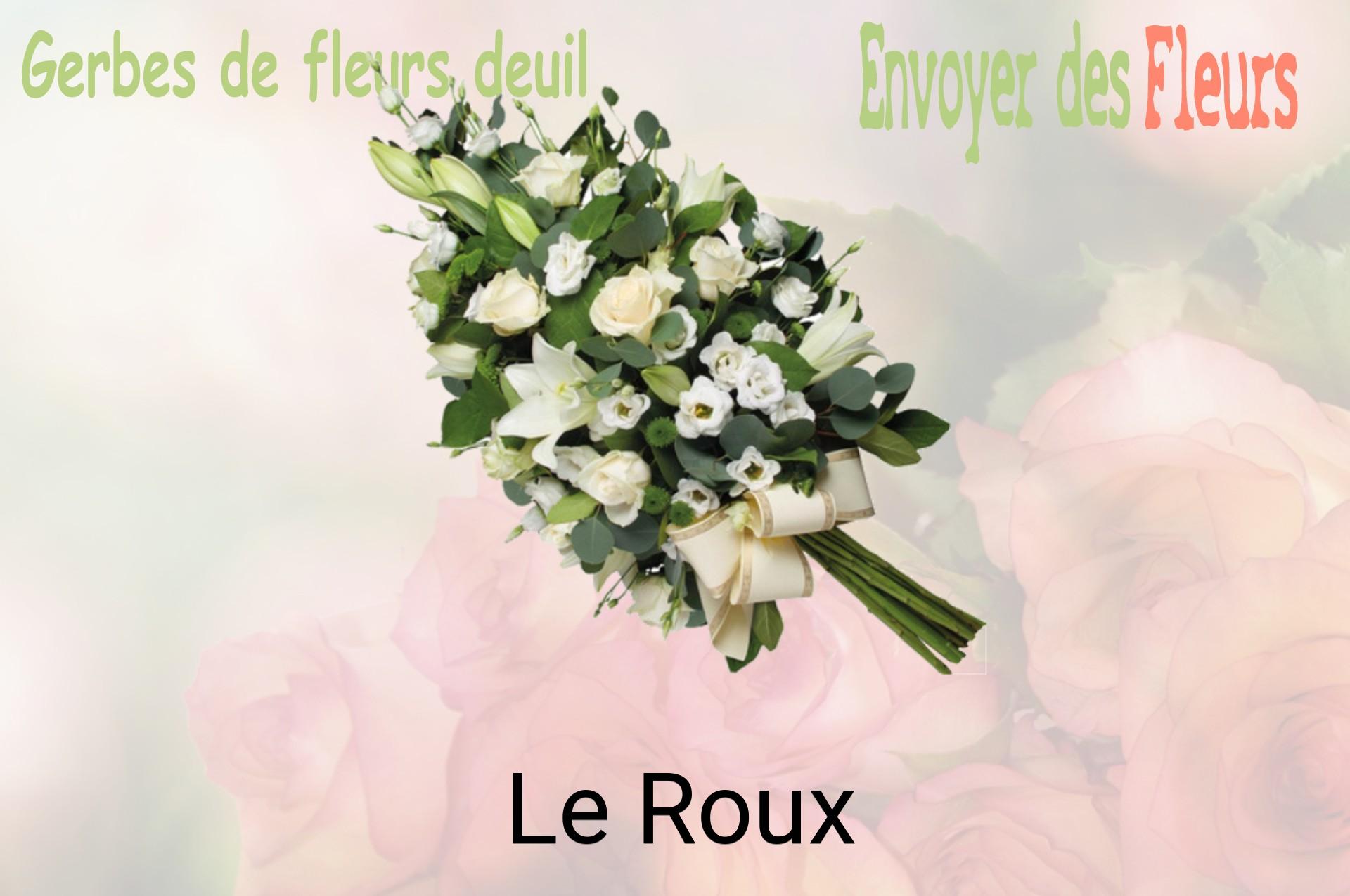 Gerbe de fleurs de deuil livrée à Le Roux